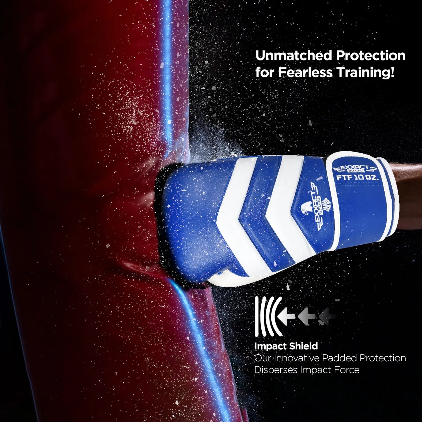 Clash Boxing Gloves for Men & Women (Royal Blue/White)