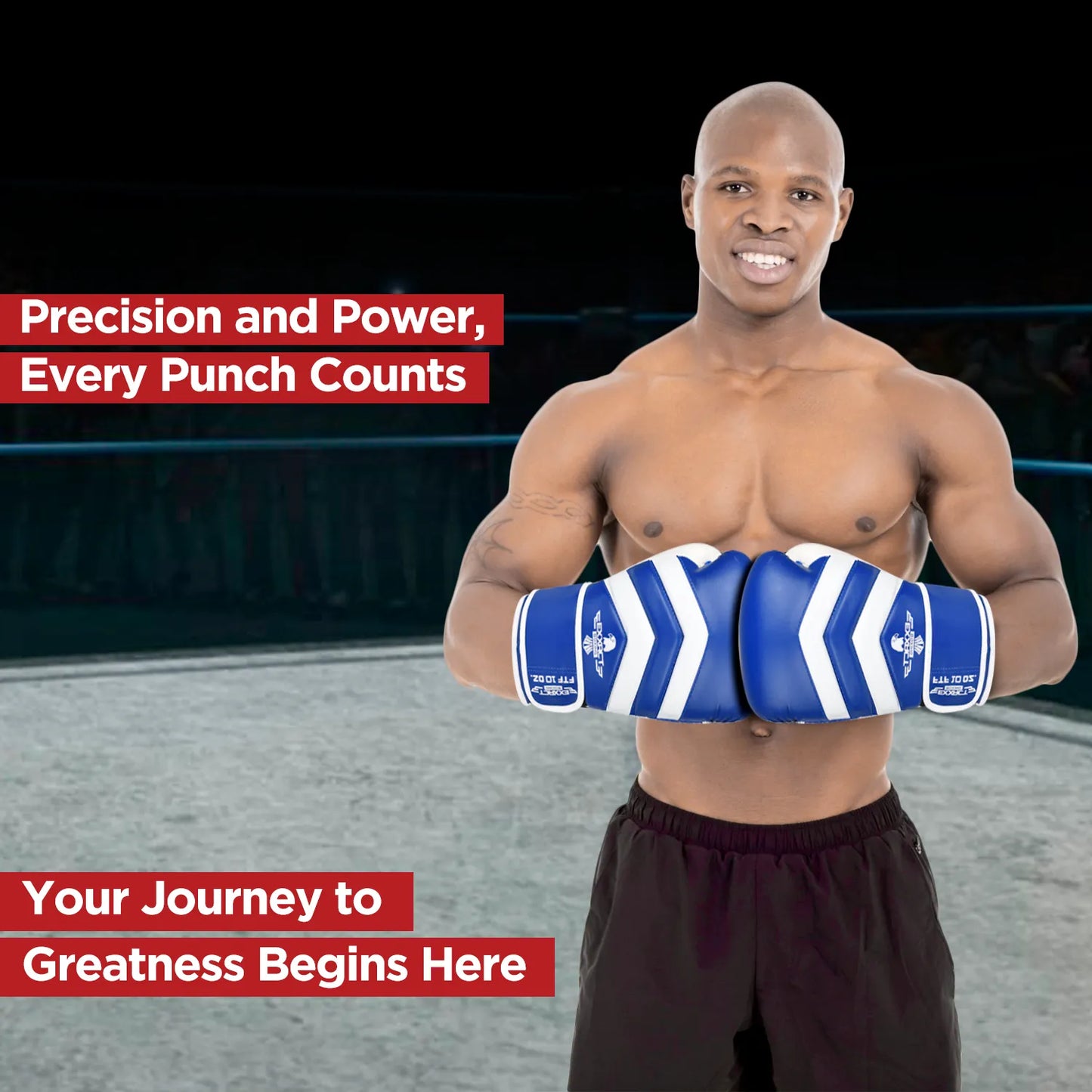 Clash Boxing Gloves for Men & Women (Royal Blue/White)