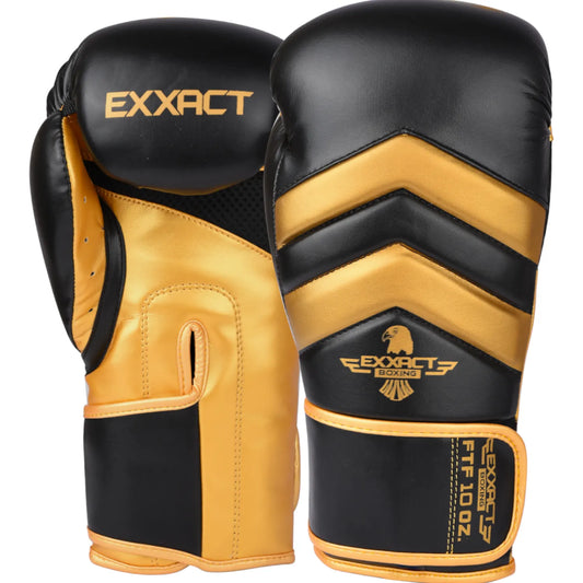 Clash Boxing Gloves for Men & Women (Black/Gold)