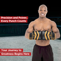 Clash Boxing Gloves for Men & Women (Black/Gold)