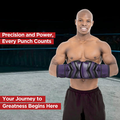 Clash Boxing Gloves for Men & Women (Purple/Black)