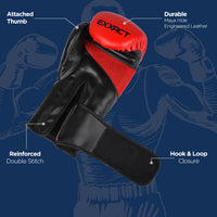 Clash Boxing Gloves for Men & Women (Red/Black)