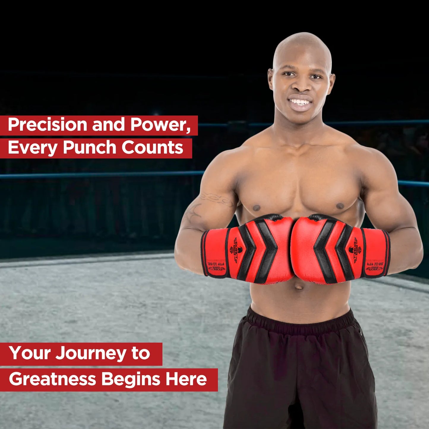 Clash Boxing Gloves for Men & Women (Red/Black)