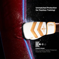 Clash Boxing Gloves for Men & Women (White/Gold)