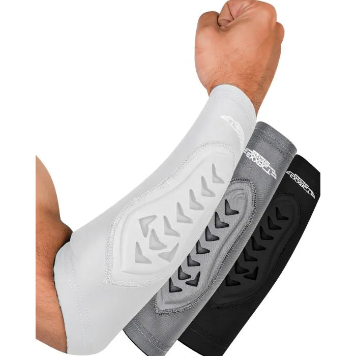 Forearm Padded Compression Sleeves For Football, Baseball (1 Pair) White