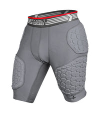 Elite 5-Pad Men Football Girdle with Cup Pocket Gray (Adult)