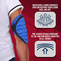 Defender Baseball Elbow Guard with Adjustable Strap (Royal Blue)