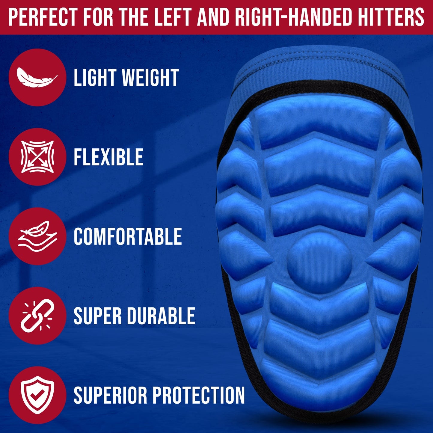 Defender Baseball Elbow Guard with Adjustable Strap (Royal Blue)