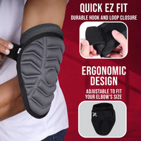 Defender Baseball Elbow Guard with Adjustable Strap (Dark Gray)