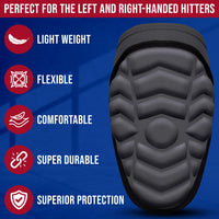 Defender Baseball Elbow Guard with Adjustable Strap (Dark Gray)