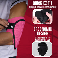 Defender Baseball Elbow Guard with Adjustable Strap (Pink)