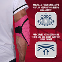 Defender Baseball Elbow Guard with Adjustable Strap (Pink)