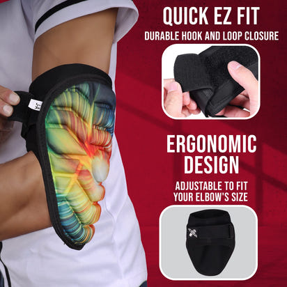 Defender Baseball Elbow Guard with Adjustable Strap (Tie Dye)