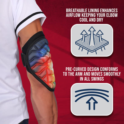 Defender Baseball Elbow Guard with Adjustable Strap (Tie Dye)