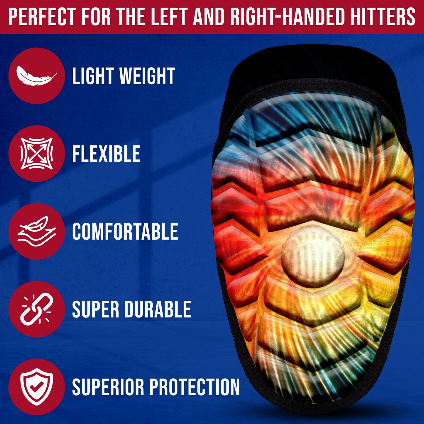 Defender Baseball Elbow Guard with Adjustable Strap (Tie Dye)