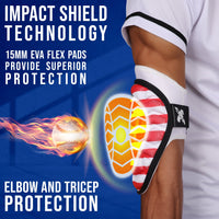 Defender Baseball Elbow Guard with Adjustable Strap (USA Flag)