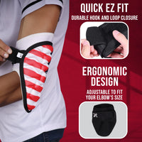 Defender Baseball Elbow Guard with Adjustable Strap (USA Flag)