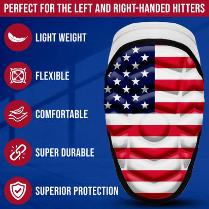Defender Baseball Elbow Guard with Adjustable Strap (USA Flag)