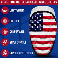 Defender Baseball Elbow Guard with Adjustable Strap (USA Flag)