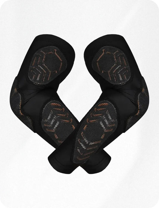 Compression 3-Padded Arm Sleeve , Football & Baseball 1 Pair (Black)