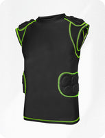 Defender 5 Pads Boys Football Compression Shirt Black (Youth)