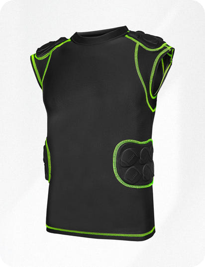 Defender 5 Pads Men's Football Compression Shirt Black (Adult)
