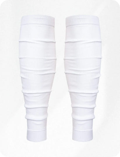 Football Leg Sleeves Men's & Boys (1 Pair) White