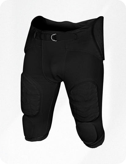 Proline Men's Integrated Football Pants with 7 Flex Pads Black (Adult)