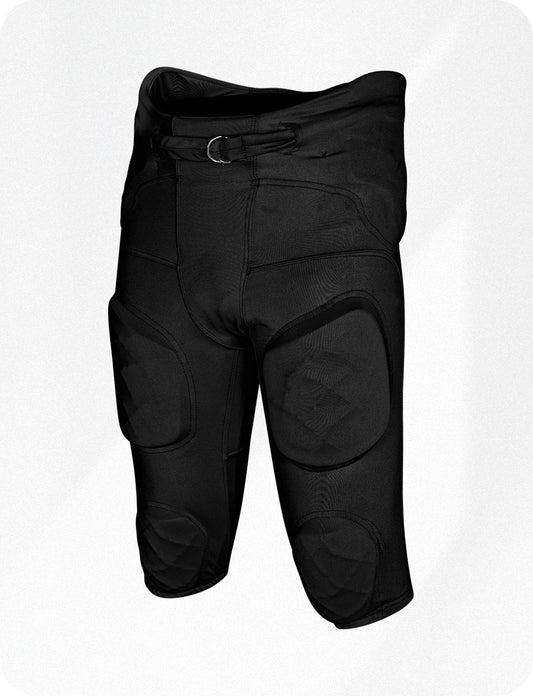 Gladiator Men's Integrated Football Pants with Built-in Pads (Black)