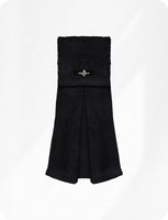 Football Towel with Hook & Loop Fastener, to Clean Hands, Visor and Gloves (Black)