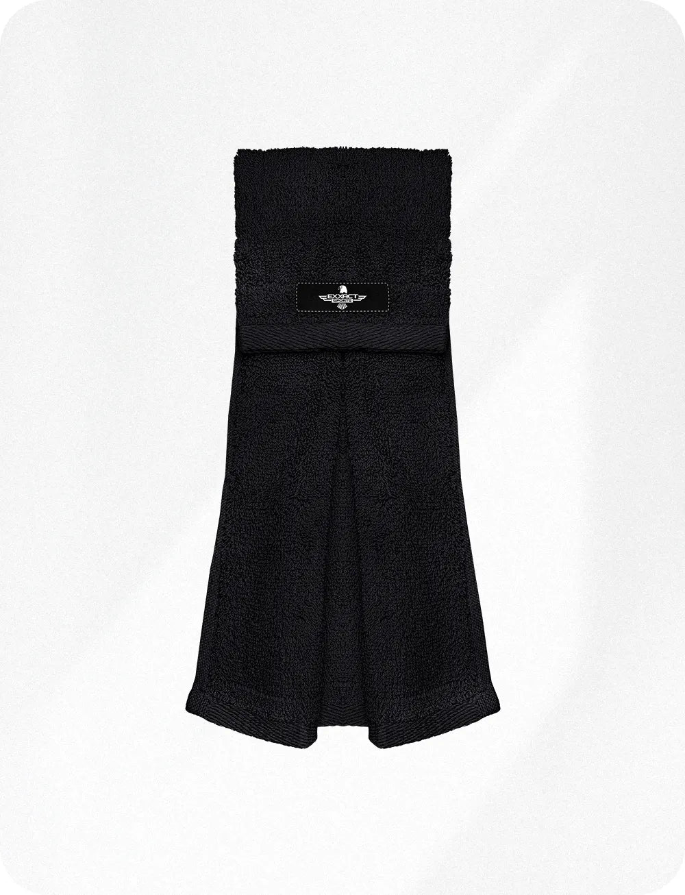 Football Towel with Hook & Loop Fastener, to Clean Hands, Visor and Gloves (Black)