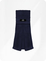 Football Towel with Hook & Loop Fastener, to Clean Hands, Visor and Gloves (Navy)