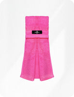 Football Towel with Hook & Loop Fastener, to Clean Hands, Visor and Gloves (Pink)