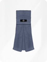 Football Towel with Hook & Loop Fastener, to Clean Hands, Visor and Gloves (Gray)