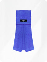 Football Towel with Hook & Loop Fastener, to Clean Hands, Visor and Gloves (Blue)