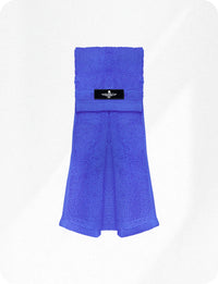 Football Towel with Hook & Loop Fastener, to Clean Hands, Visor and Gloves (Blue)