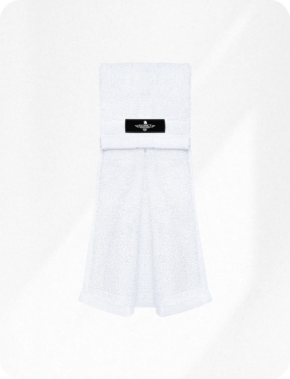 Football Towel with Hook & Loop Fastener, to Clean Hands, Visor and Gloves (White)