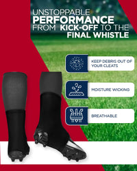 Spats Cleat Men & Boys Football Covers (Black)