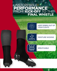 Spats Cleat Men & Boys Football Covers (Black)