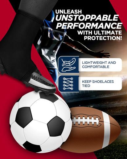 Spats Cleat Men & Boys Football Covers (Black)