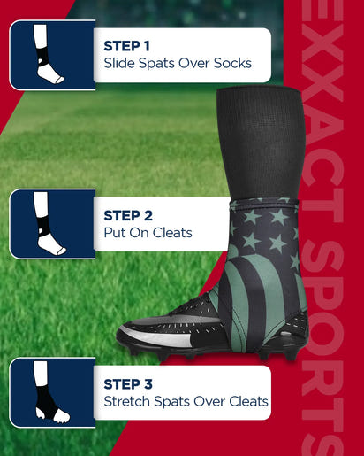 Spats Cleat Men & Boys Football Covers (Green Flag)