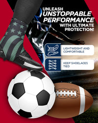 Spats Cleat Men & Boys Football Covers (Green Flag)