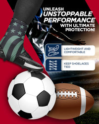 Spats Cleat Men & Boys Football Covers (Green Flag)