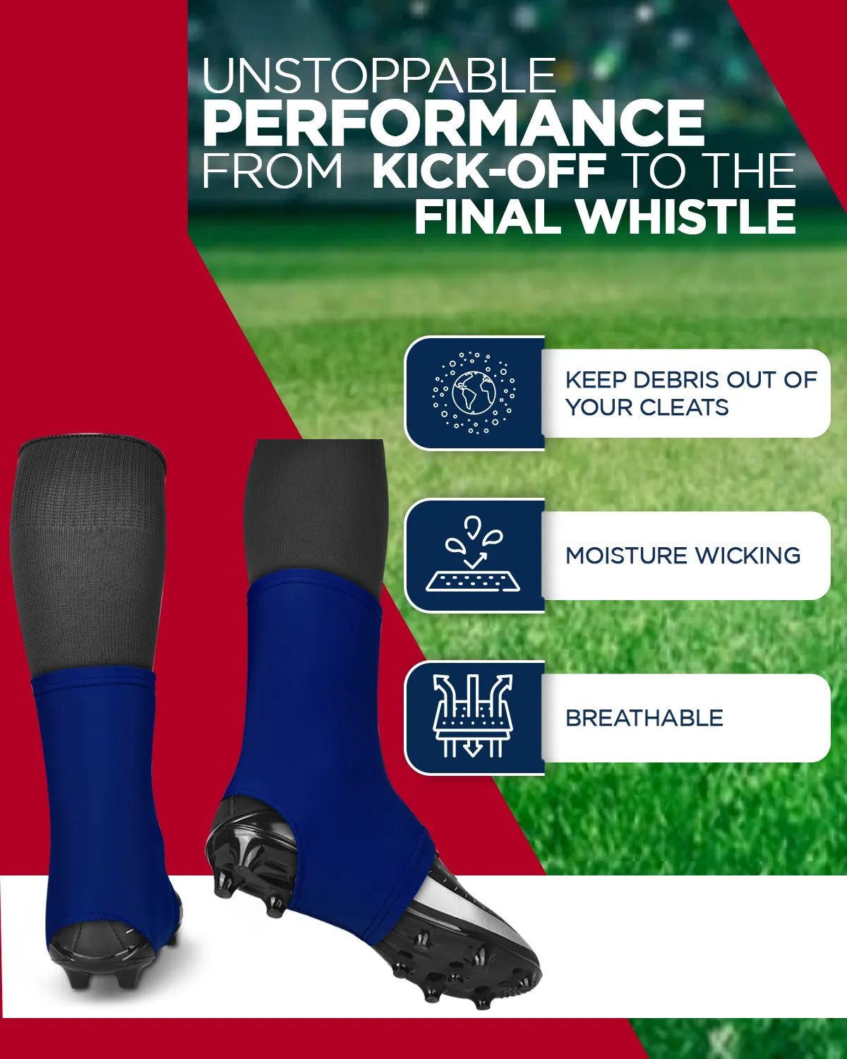 Spats Cleat Men & Boys Football Covers (Navy)