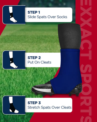 Spats Cleat Men & Boys Football Covers (Navy)