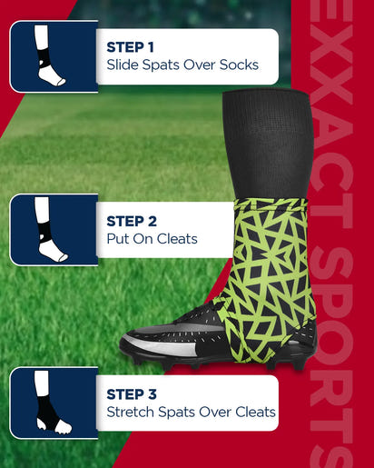 Spats Cleat Men & Boys Football Covers (Neno Green)