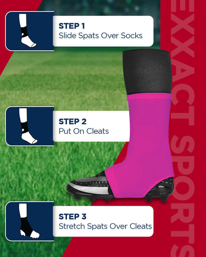 Spats Cleat Men & Boys Football Covers (Pink)