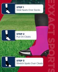 Spats Cleat Men & Boys Football Covers (Pink)