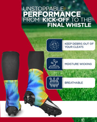 Spats Cleat Men & Boys Football Covers (Rainbow)