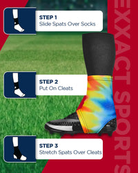 Spats Cleat Men & Boys Football Covers (Rainbow)